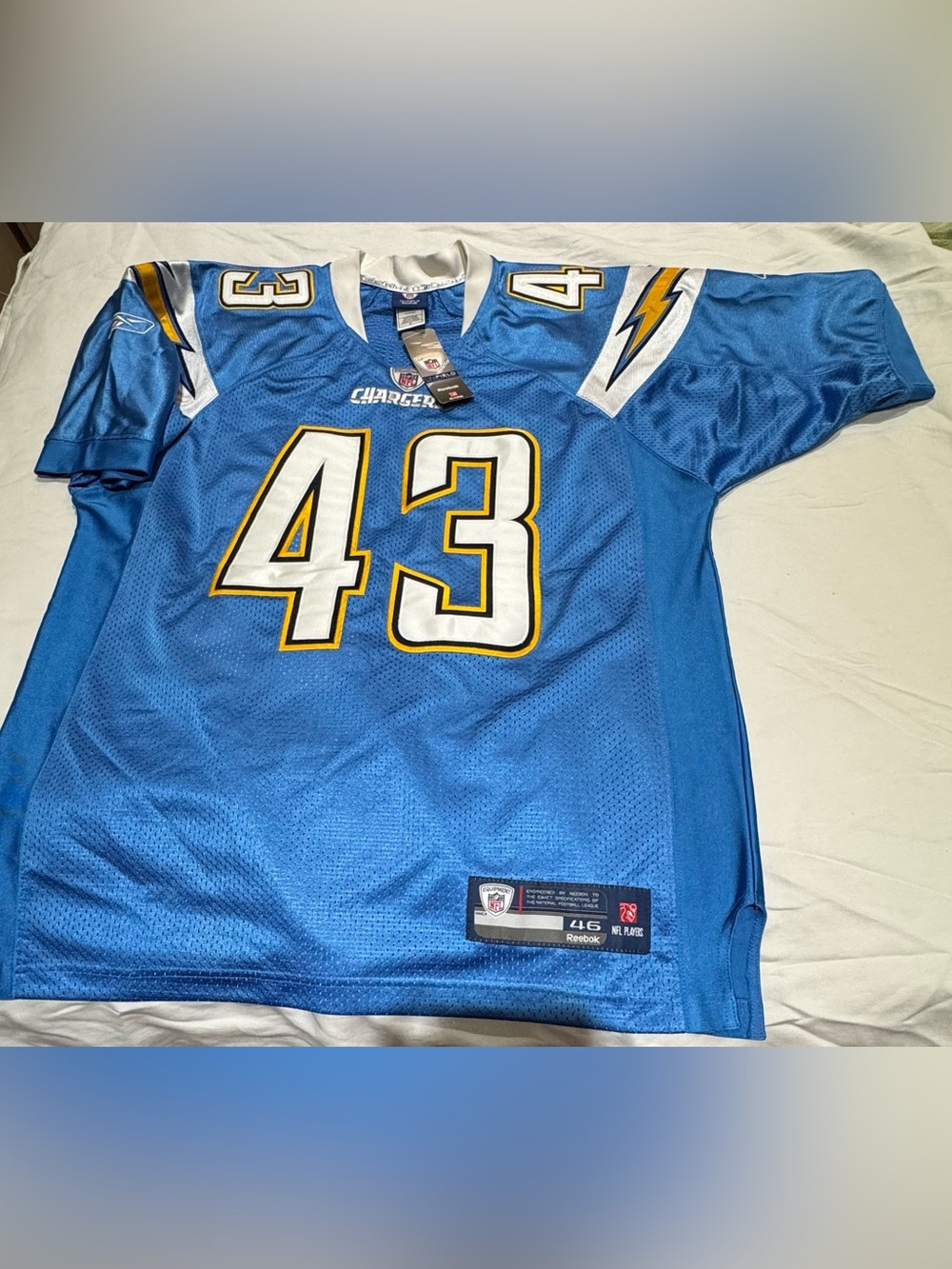 Darren Sproles #43 SDChargers Reebok NFL On Field jersey in powder blue NWT